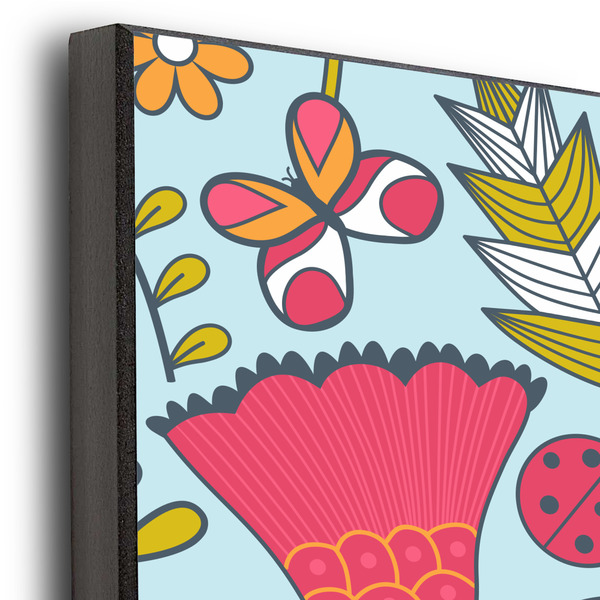 Wild Flowers 16x20 Wood Print - Closeup