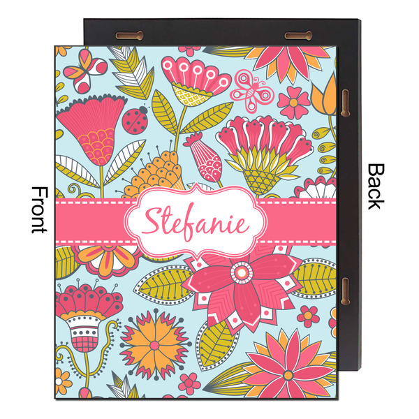 Wild Flowers 16x20 Wood Print - Front & Back View