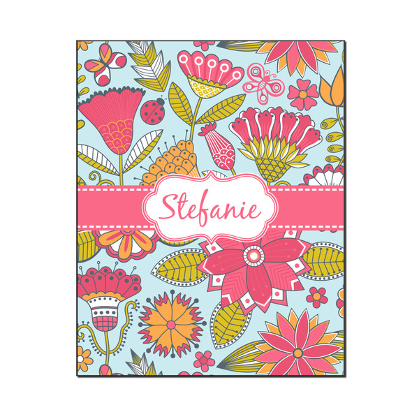 Custom Wild Flowers Wood Print - 16x20 (Personalized)