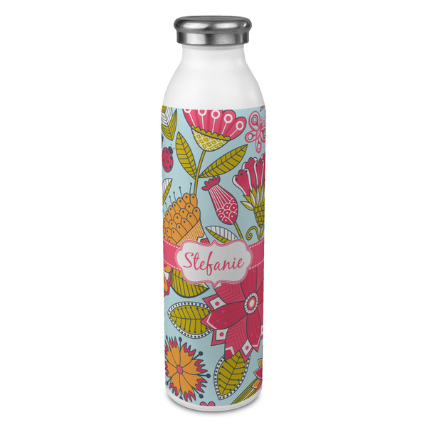 Custom Wild Flowers 20oz Stainless Steel Water Bottle - Full Print (Personalized)