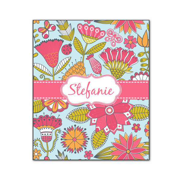 Custom Wild Flowers Wood Print - 20x24 (Personalized)