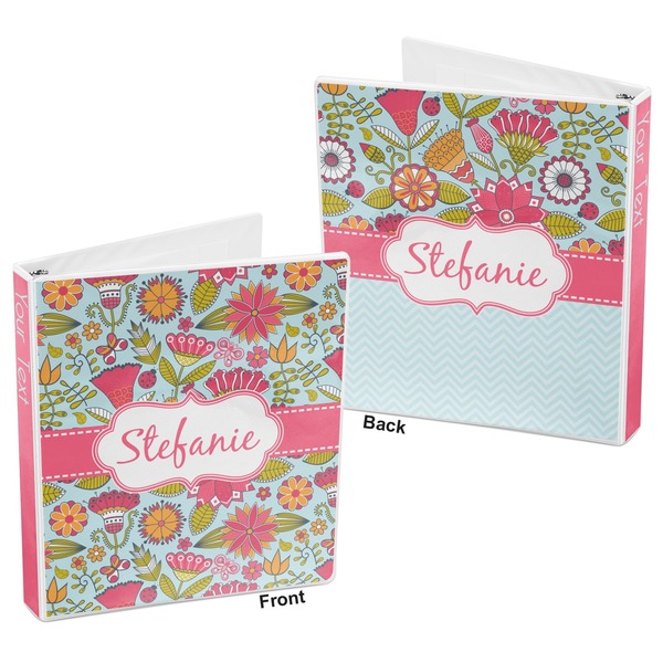 Wild Flowers 3-Ring Binder Front and Back
