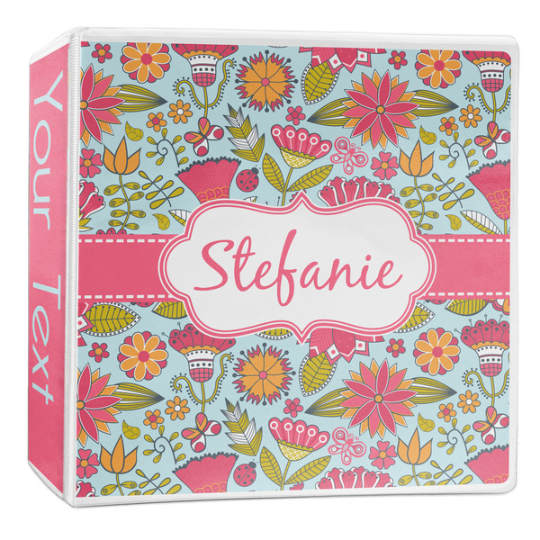 Custom Wild Flowers 3-Ring Binder - 2 inch (Personalized)