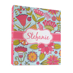 Wild Flowers 3 Ring Binder - Full Wrap - 1" (Personalized)