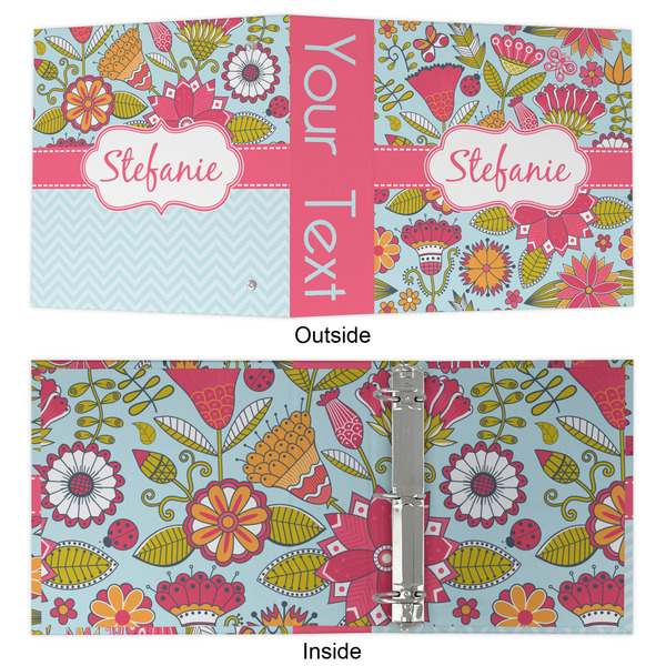 Wild Flowers 3 Ring Binders - Full Wrap - 2" - APPROVAL