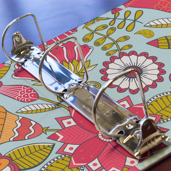 Wild Flowers 3 Ring Binders - Full Wrap - 2" - DETAIL