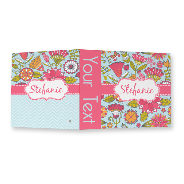 Wild Flowers 3 Ring Binders - Full Wrap - 2" - OPEN OUTSIDE