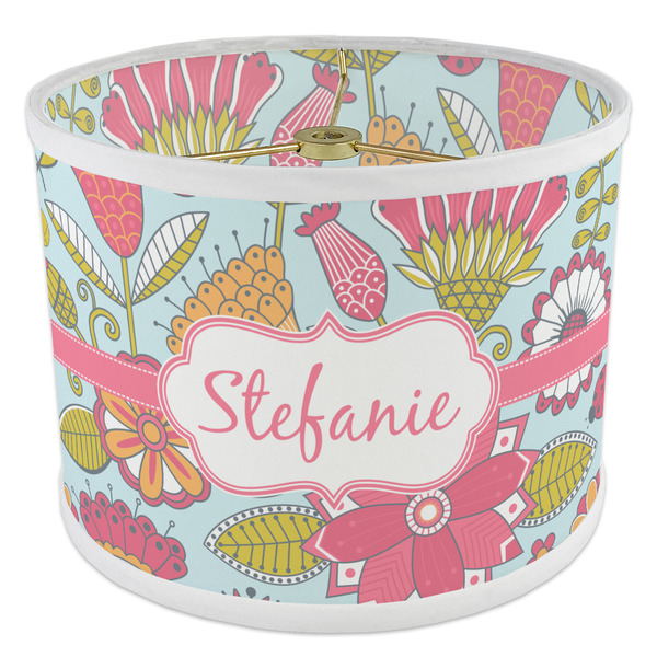 Wild Flowers 8" Drum Lampshade - ANGLE Poly-Film