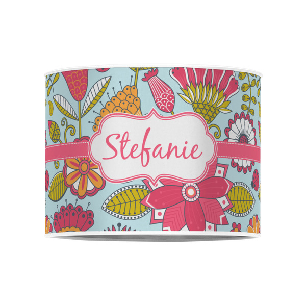 Wild Flowers 8" Drum Lampshade - FRONT (Poly Film)