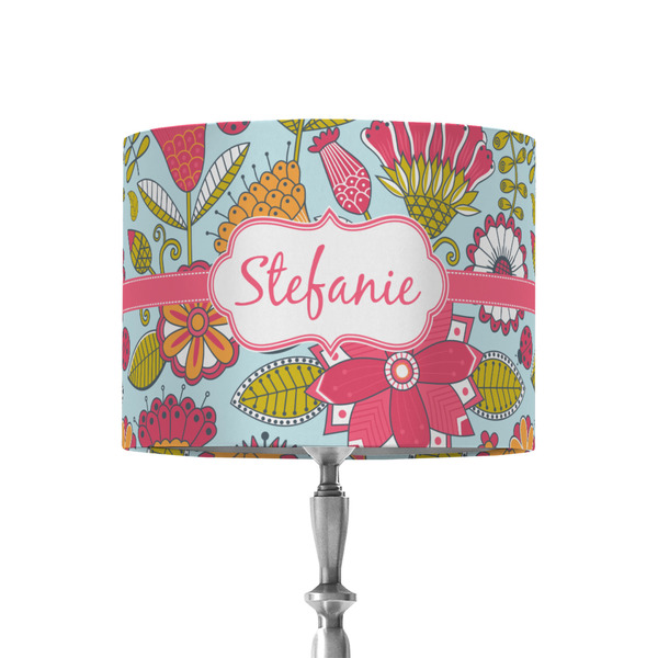 Custom Wild Flowers 8" Drum Lamp Shade - Fabric (Personalized)