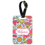 Wild Flowers Metal Luggage Tag w/ Name or Text
