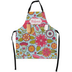 Wild Flowers Apron With Pockets w/ Name or Text