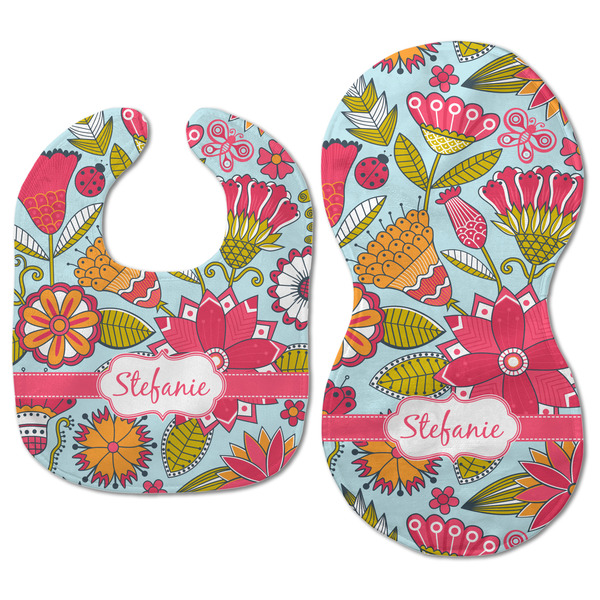 Wild Flowers Baby Bib & Burp Set - Approval (new bib & burp)