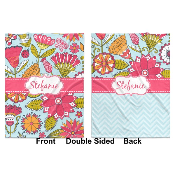 Wild Flowers Baby Blanket (Double Sided - Printed Front and Back)