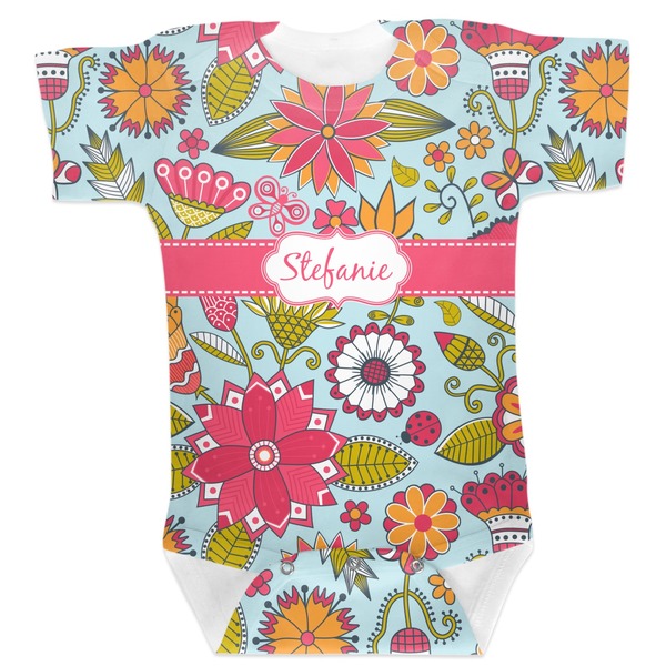 Custom Wild Flowers Baby Bodysuit 6-12 (Personalized)