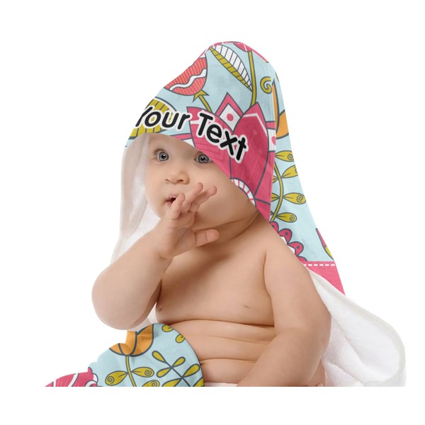 Wild Flowers Baby Hooded Towel on Child