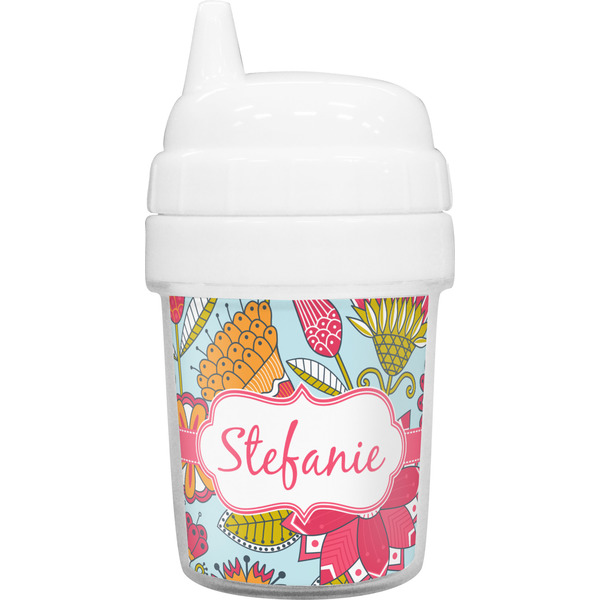 Custom Wild Flowers Baby Sippy Cup (Personalized)