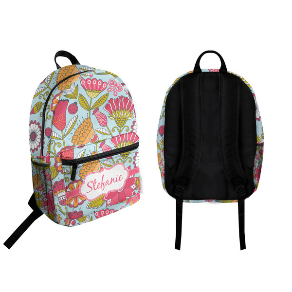 Wild Flowers Backpack front and back - Apvl
