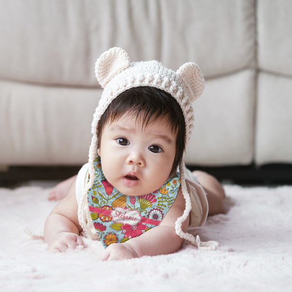 Wild Flowers Bandana Bib - (Lifestyle 2 girl)