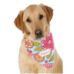 Wild Flowers Dog Bandana Scarf w/ Name or Text