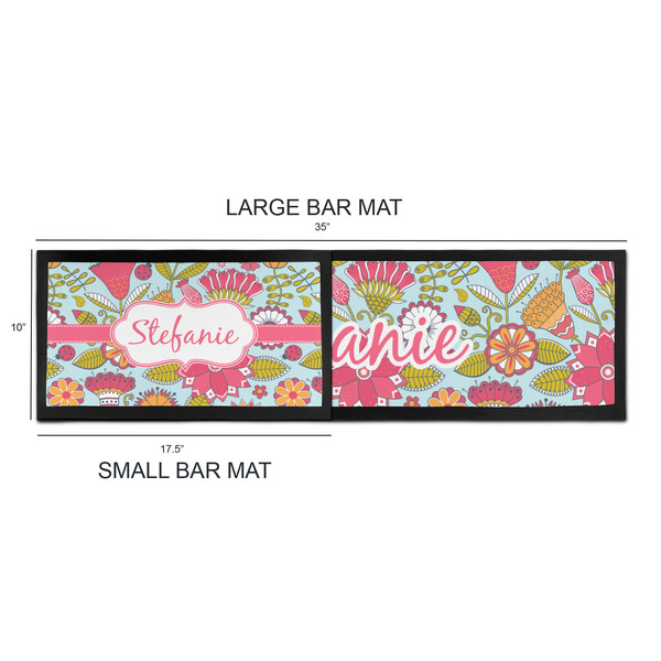 Wild Flowers Bar Mats - Sizing Chart