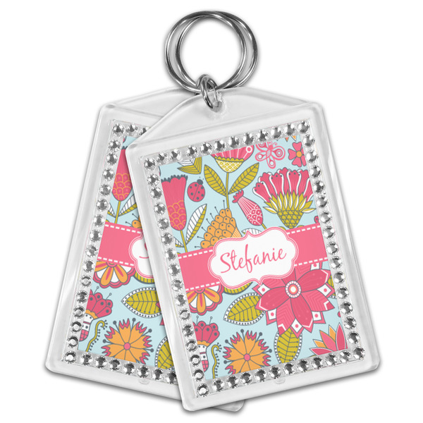 Wild Flowers Bling Keychain - MAIN