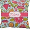 Wild Flowers Faux-Linen Throw Pillow 18" (Personalized)