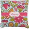 Wild Flowers Faux-Linen Throw Pillow 20" (Personalized)