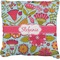 Wild Flowers Faux-Linen Throw Pillow 26" (Personalized)