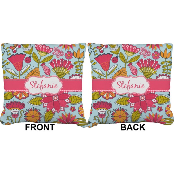 Wild Flowers Burlap Pillow Approval