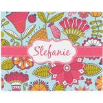 Wild Flowers Woven Fabric Placemat - Twill w/ Name or Text