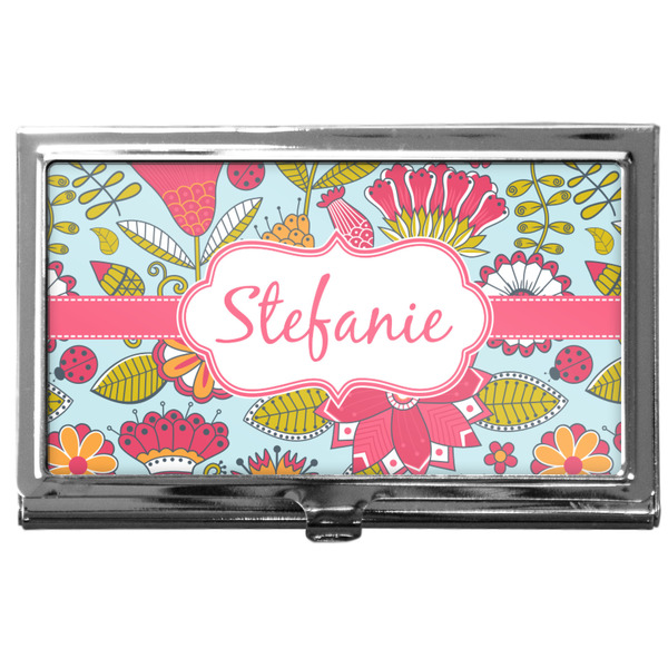Custom Wild Flowers Business Card Case