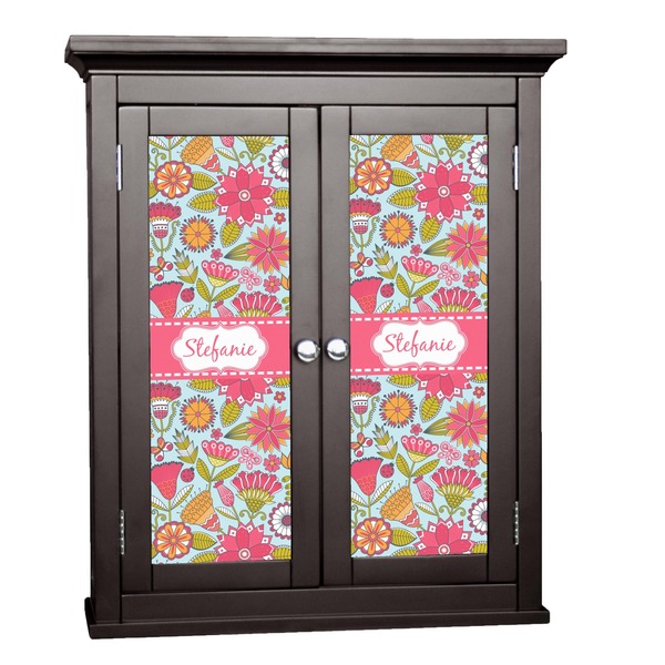 Custom Wild Flowers Cabinet Decal - Large (Personalized)