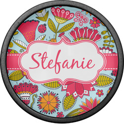 Wild Flowers Cabinet Knob (Black) (Personalized)