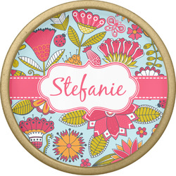 Wild Flowers Cabinet Knob - Gold (Personalized)