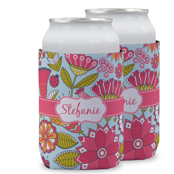 Custom Wild Flowers Can Cooler (12 oz) w/ Name or Text