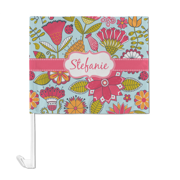 Wild Flowers Car Flag - Large - FRONT