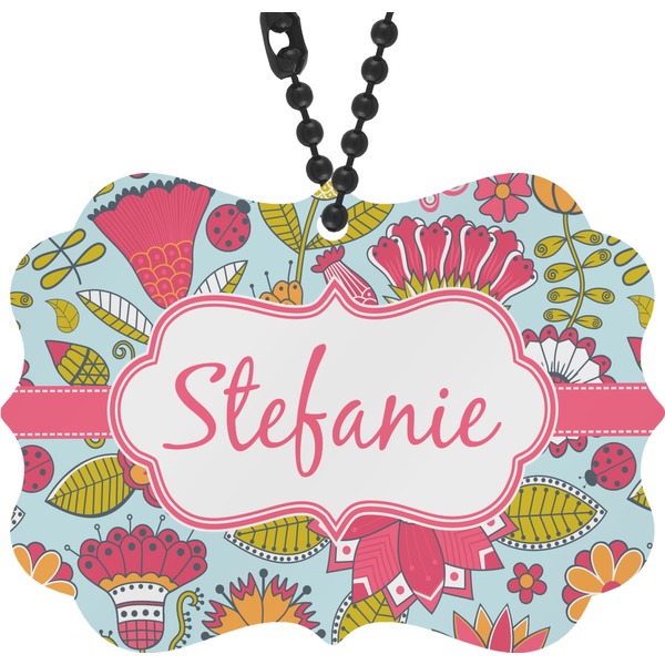 Custom Wild Flowers Rear View Mirror Decor (Personalized)