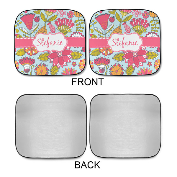 Wild Flowers Car Sun Shades - APPROVAL