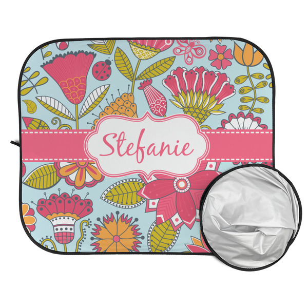 Wild Flowers Car Sun Shades - FOLDED & UNFOLDED