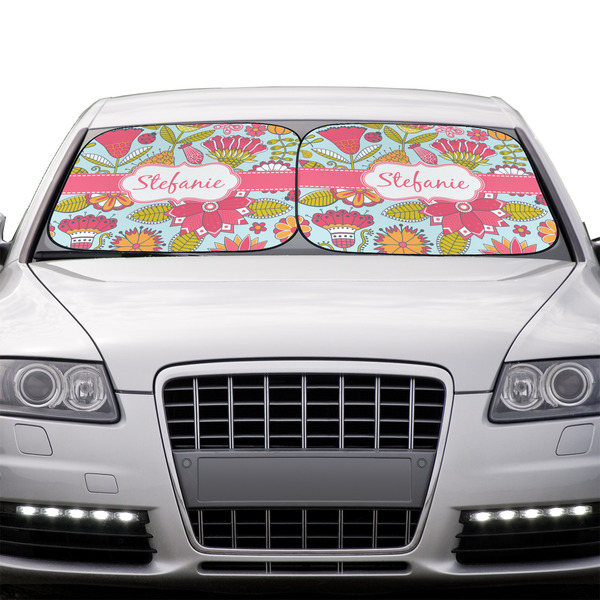 Wild Flowers Car Sun Shades - IN CONTEXT