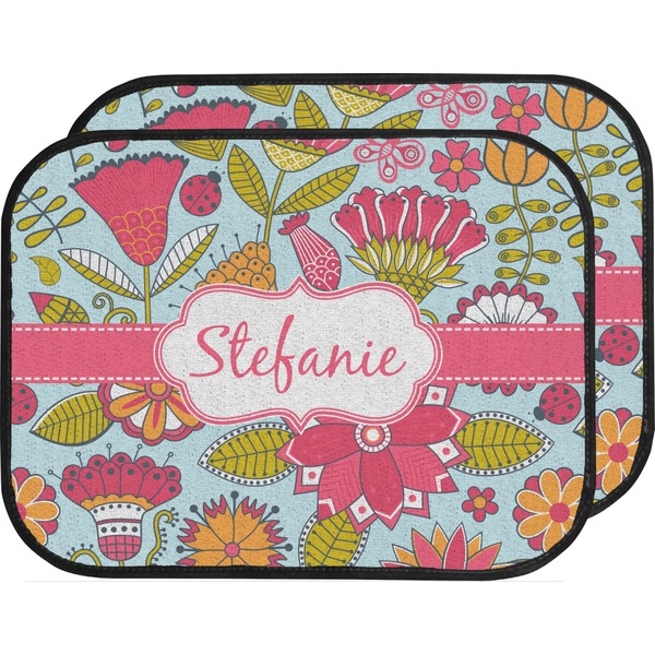 Wild Flowers Custom Car Floor Mats (Back Seat)