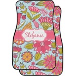 Wild Flowers Car Floor Mats (Front Seat) (Personalized)