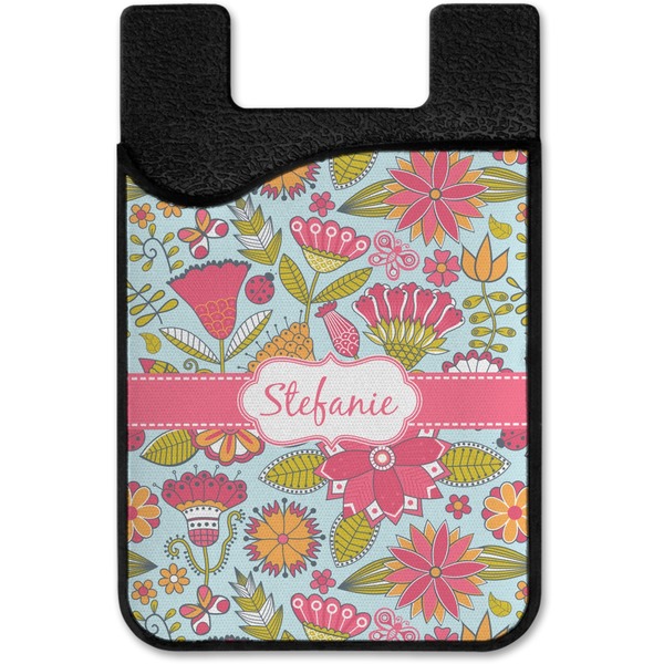 Wild Flowers Cell Phone Credit Card Holder