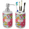Wild Flowers Ceramic Bathroom Accessories Set (Personalized)