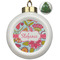 Wild Flowers Ceramic Ball Ornament - Christmas Tree (Personalized)