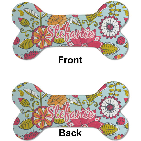 Wild Flowers Ceramic Flat Ornament - Bone Front & Back (APPROVAL)