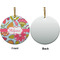 Wild Flowers Ceramic Flat Ornament - Circle Front & Back (APPROVAL)