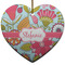 Wild Flowers Heart Ceramic Ornament w/ Name or Text