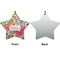 Wild Flowers Ceramic Flat Ornament - Star Front & Back (APPROVAL)